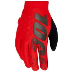 100% rukavice BRISKER, 100% - USA (červená) (Velikost: S) 10016-003