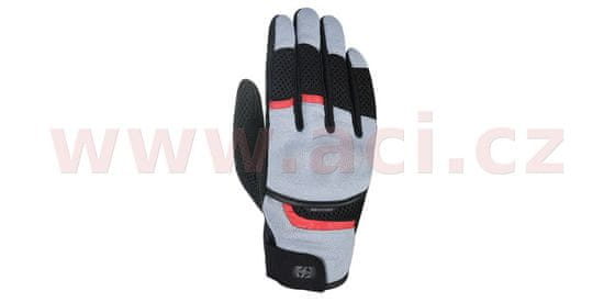 Oxford rukavice BRISBANE AIR, OXFORD (šedé/černé/červené) (Velikost: S) 2H964852