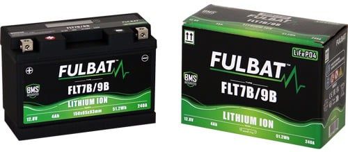 Fulbat lithium battery LiFePO4 YT7B-BS, YT9B-BS FULBAT 12V, 4Ah, 240A, weight 0,56 kg, 150x65x93 560505