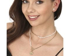 JwL Luxury Pearls Stylový pozlacený náhrdelník s pravými říčními perlami JL0798