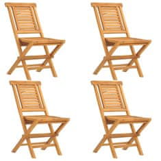 Petromila Skládací zahradní židle 4 ks 47x63x90 cm masivní teakové dřevo