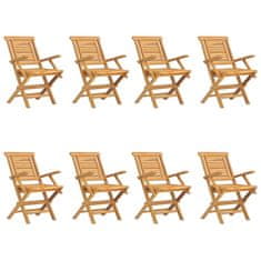 Petromila Skládací zahradní židle 8 ks 56x63x90 cm masivní teakové dřevo