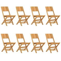 Petromila Skládací zahradní židle 8 ks 47x61x90 cm masivní teakové dřevo