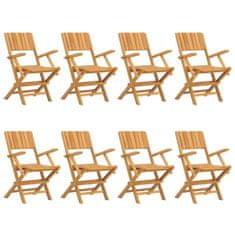 Petromila Skládací zahradní židle 8 ks 55x61x90 cm masivní teakové dřevo