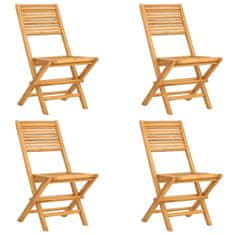 Petromila Skládací zahradní židle 4 ks 47x62x90 cm masivní teakové dřevo