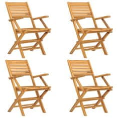 Petromila Skládací zahradní židle 4 ks 55x62x90 cm masivní teakové dřevo