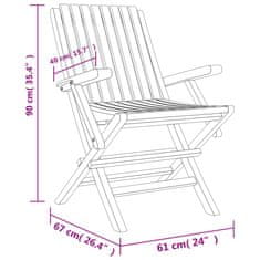 Petromila Skládací zahradní židle 4 ks 61x67x90 cm masivní teakové dřevo