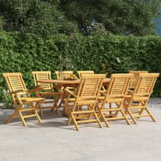 Petromila Skládací zahradní židle 8 ks 56x63x90 cm masivní teakové dřevo