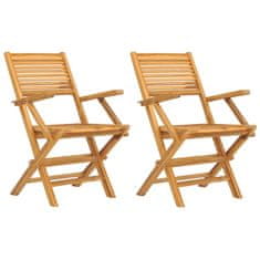Petromila Skládací zahradní židle 2 ks 55x62x90 cm masivní teakové dřevo