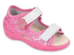 Befado dívčí sandálky SUNNY 065P138 růžové, kytičky, velikost 20