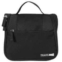 INNA Toaletní taška Cestovní kosmetická taška Toaletní taška Make-up Bag Cestovní taška Kosmetické pouzdro s rukojetí Kosmetické pouzdro s háčkem v černá