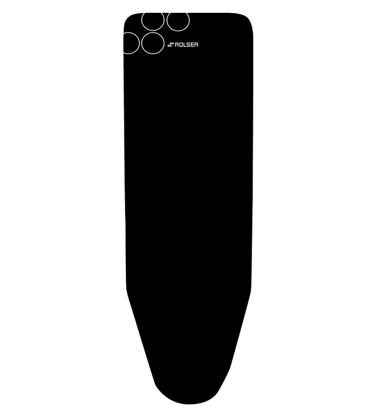 Levně Rolser Potah na žehlicí prkno 110×32 cm, vel.potahu S 120×42 cm, černý - zánovní