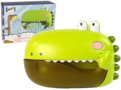 shumee Koupelová hračka s mýdlovými bublinami na baterie se zeleným dinosaurem