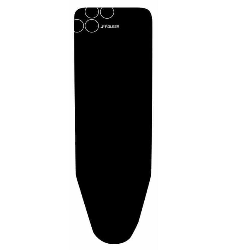 Levně Rolser Potah na žehlicí prkno 120×38 cm, vel. potahu L 130×48 cm, černý