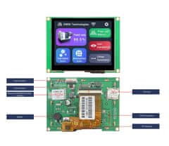 DWIN LCD 3,5" 320x240 kapacitní dotykový panel DWIN HMI