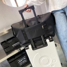Alum online Cestovní skládací taška s velkým úložným prostorem - černá