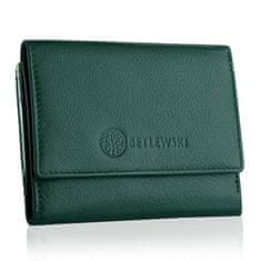 Betlewski Zelená dámská kožená peněženka Betlewski Rfid