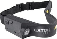 Extol Light Čelovka (43186) 350lm, USB nabíjení, s IR čidlem, COB, XPE LED