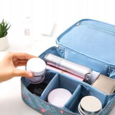 INNA Kosmetický kufřík Toaletní taška Make Up Bag Make Up Case Cestovní taška Beauty Case s rukojetí Kosmetická taška Storage Bag pro toaletní potřeby modrá pro dámy 