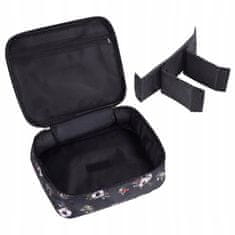 INNA Kosmetický kufřík Toaletní taška Make Up Bag Make Up Case Cestovní taška Beauty Case s rukojetí Kosmetická taška Storage Bag pro toaletní potřeby černá barva s květinovým vzorem pro dámy 