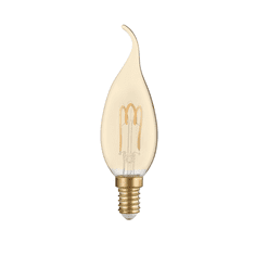 Diolamp  Retro LED Spiral Filament Candle Amber Flame žárovka 3W/230V/E14/2700K/200Lm/300°