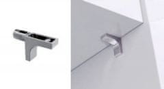 Dimex Moderní policová podpěrka K-line do nábytku, kolík ø 3 mm, stříbrná, 8 ks