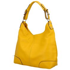 Delami Vera Pelle Kožená kabelka do ruky i přes rameno Lucia, výrazná žlutá