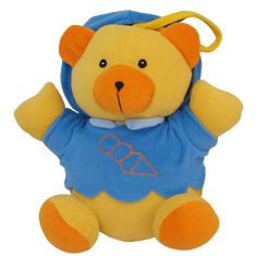 Baby Mix Dětská plyšová hračka s hracím strojkem medvídek modrý