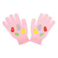 NEW BABY Dětské zimní rukavičky Girl světle růžové, vel. 122 (6-7 let)