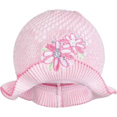NEW BABY Pletený klobouček růžovo-růžový, vel. 104 (3-4r)