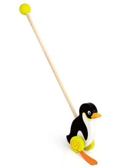 Viga Dřevěná jezdící hračka tučňák