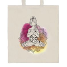 NEW BABY Bavlněná nákupní taška přírodní s potiskem Mandala