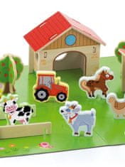 Viga Dětské dřevěné 3D puzzle Farma