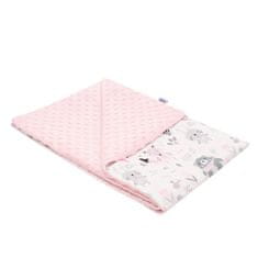 NEW BABY Dětská deka z Minky Medvídci růžová 80x102 cm
