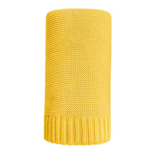 NEW BABY Bambusová pletená deka 100x80 cm žlutá