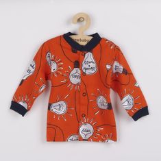 NEW BABY Kojenecký bavlněný kabátek skvělý nápad, vel. 80 (9-12m) Oranžová
