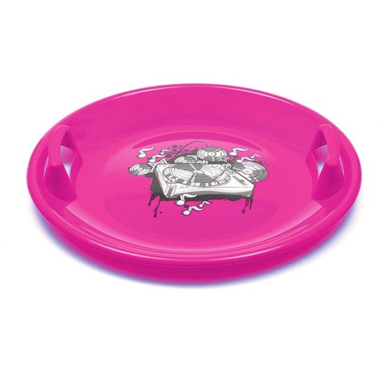 Baby Mix Sáňkovací talíř 60 cm MUSIC růžový