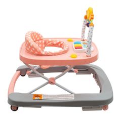 NEW BABY Dětské chodítko se silikonovými kolečky Forest Kingdom Pink