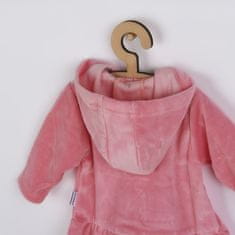 NEW BABY Semišková mikinka s kapucí Baby růžová, vel. 68 (4-6m) Růžová
