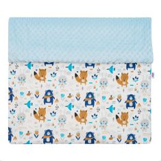 NEW BABY Dětská deka z Minky s výplní Medvídci modrá 80x102 cm