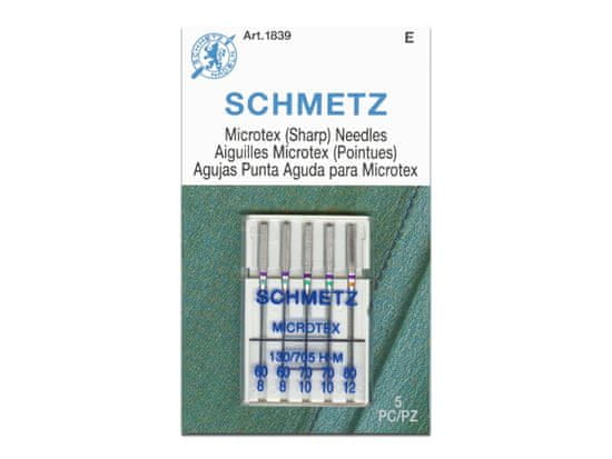 Schmetz Jehly mikrovlákno 130/705 H-M V4S 60-80 MICROTEX