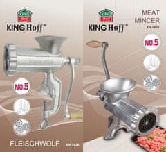 KINGHoff Litinový mlýnek na maso č. 5 + příslušenství Kh-1426