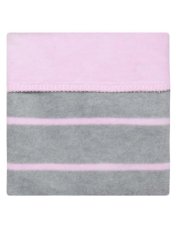 Womar Dětská bavlněná deka 75x100 šedo-růžová