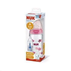 Manuka Health Skleněná kojenecká láhev NUK FC s kontrolou teploty 240 ml růžová