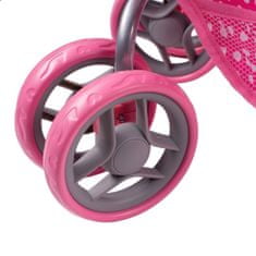PLAYTO Multifunkční kočárek pro panenky Baby Mix Jasmínka světle růžový