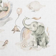 NEW BABY Povlak na kojící polštář Sloníci bílo-šedý
