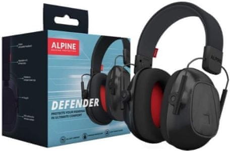 chrániče sluchu alpine hearing defender pohodlná konstrukce měkké polštářky