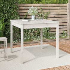 Greatstore Zahradní stůl bílý 82,5 x 82,5 x 76 cm masivní borové dřevo
