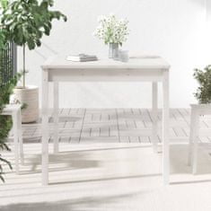 Greatstore Zahradní stůl bílý 82,5 x 82,5 x 76 cm masivní borové dřevo