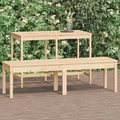 Greatstore 2místná zahradní lavice 159,5 x 44 x 45 cm masivní borové dřevo